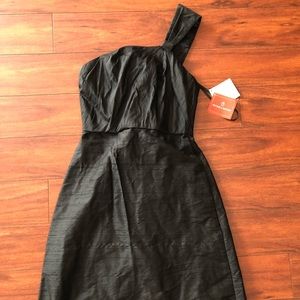 Black mid taffeta dress